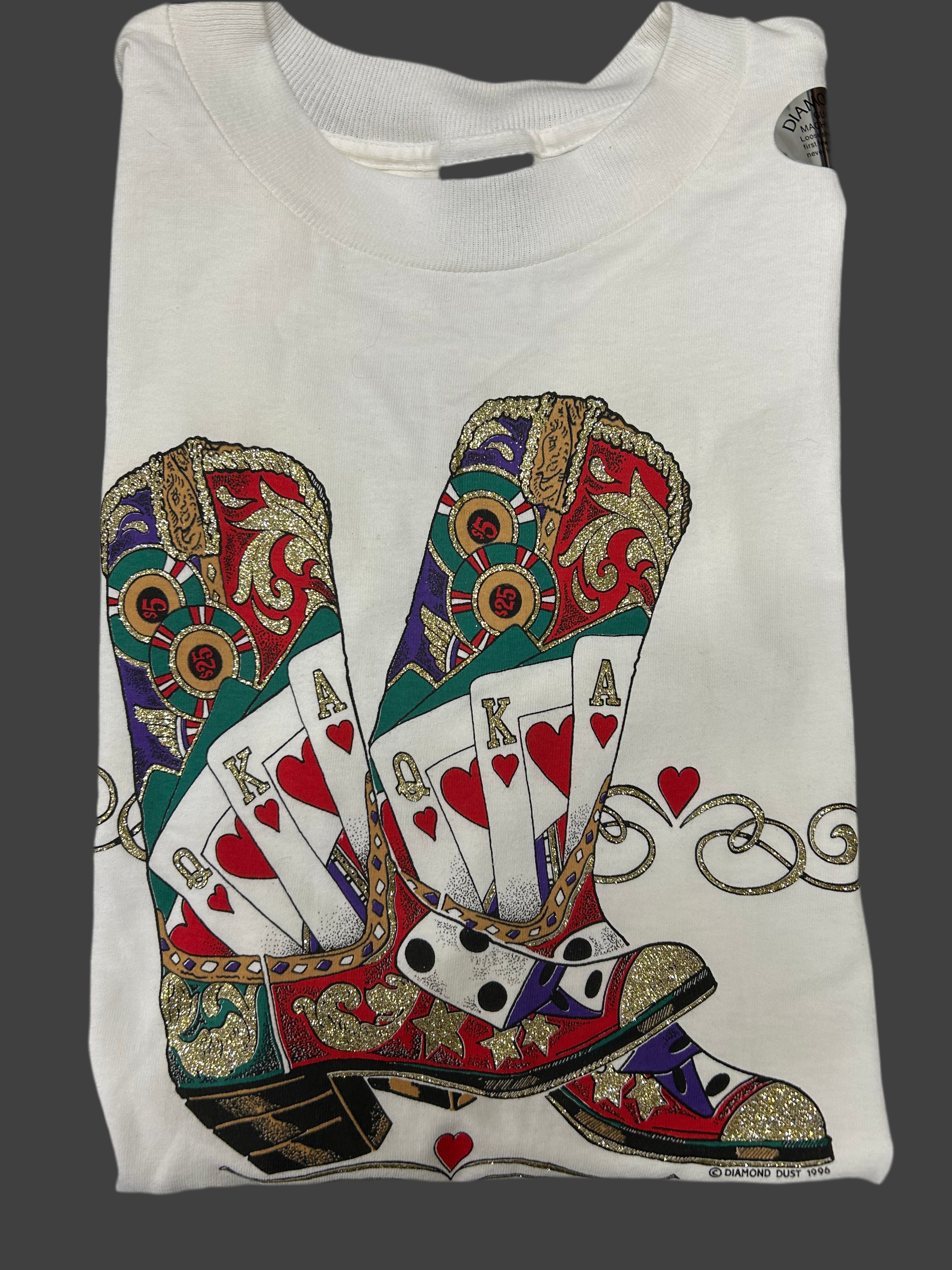 'Feeling Lucky' Diamond Dust T-shirt in White