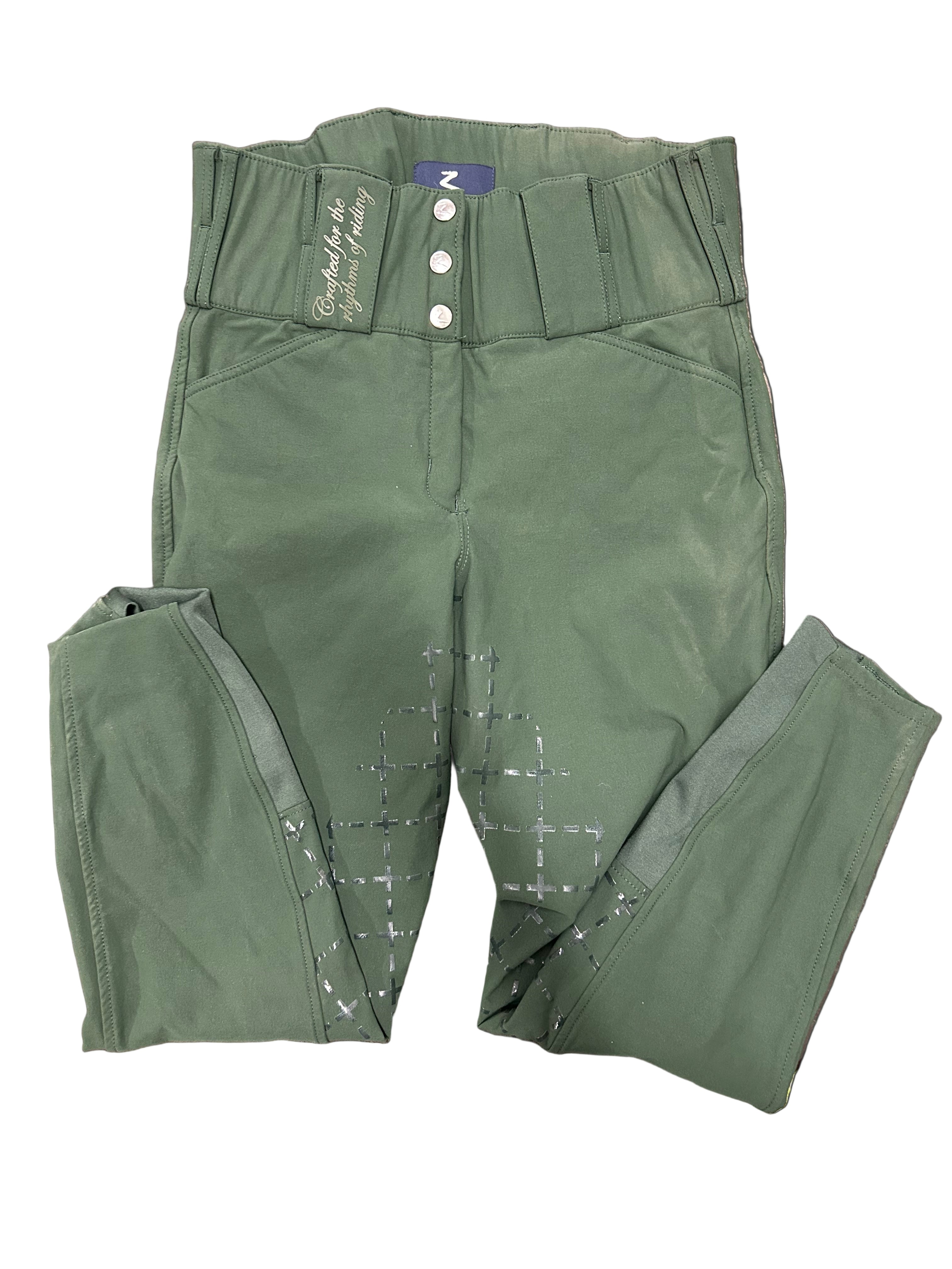 Horze High waist Green womens breeches 30 full seat used