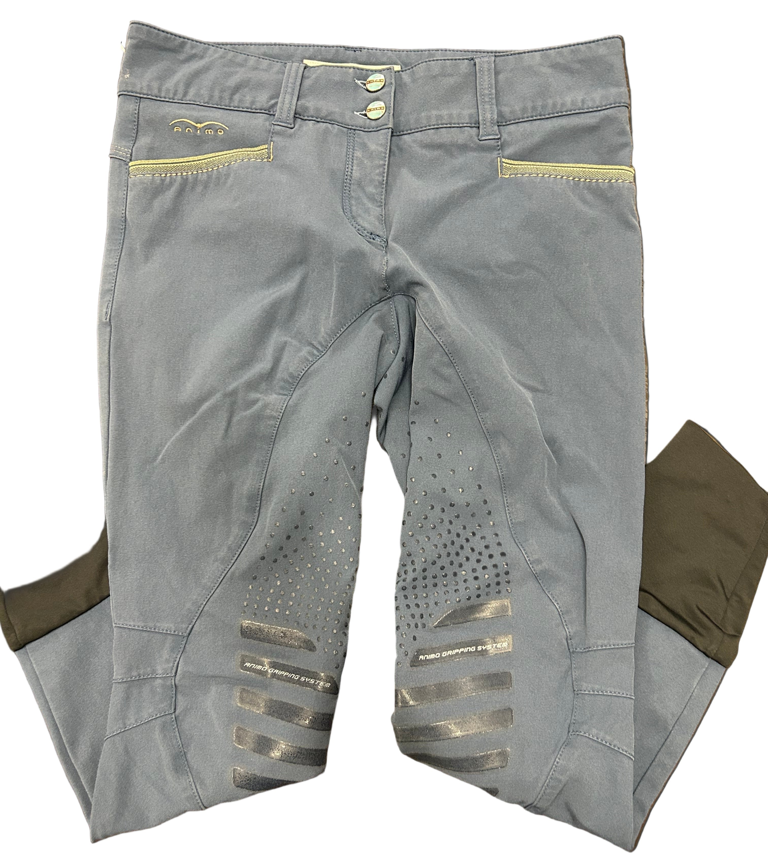 Animo Full Seat Breeches Used 30 R. Gry/Blue