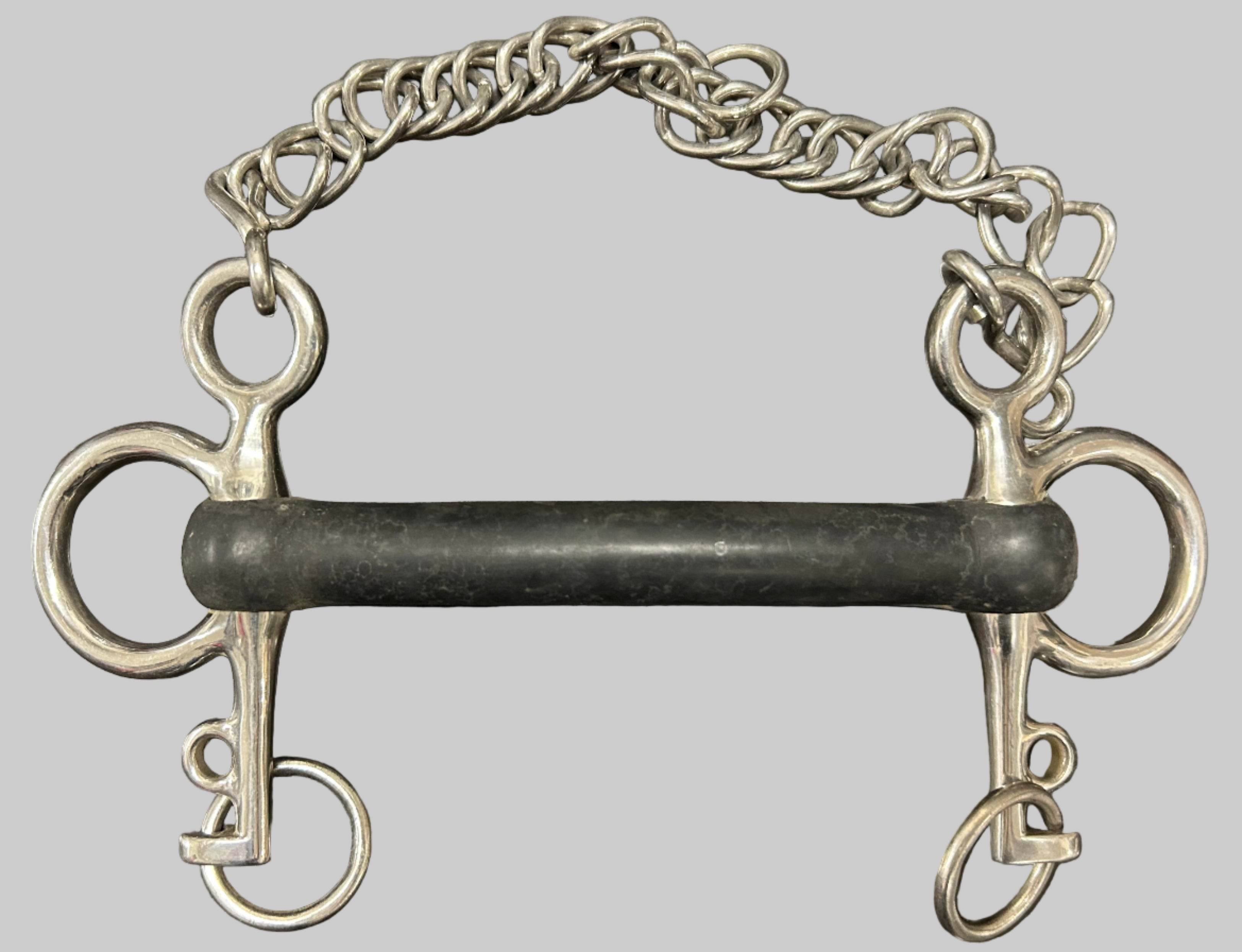 Rubber Mullen Mouth Pelham Bit - 5"