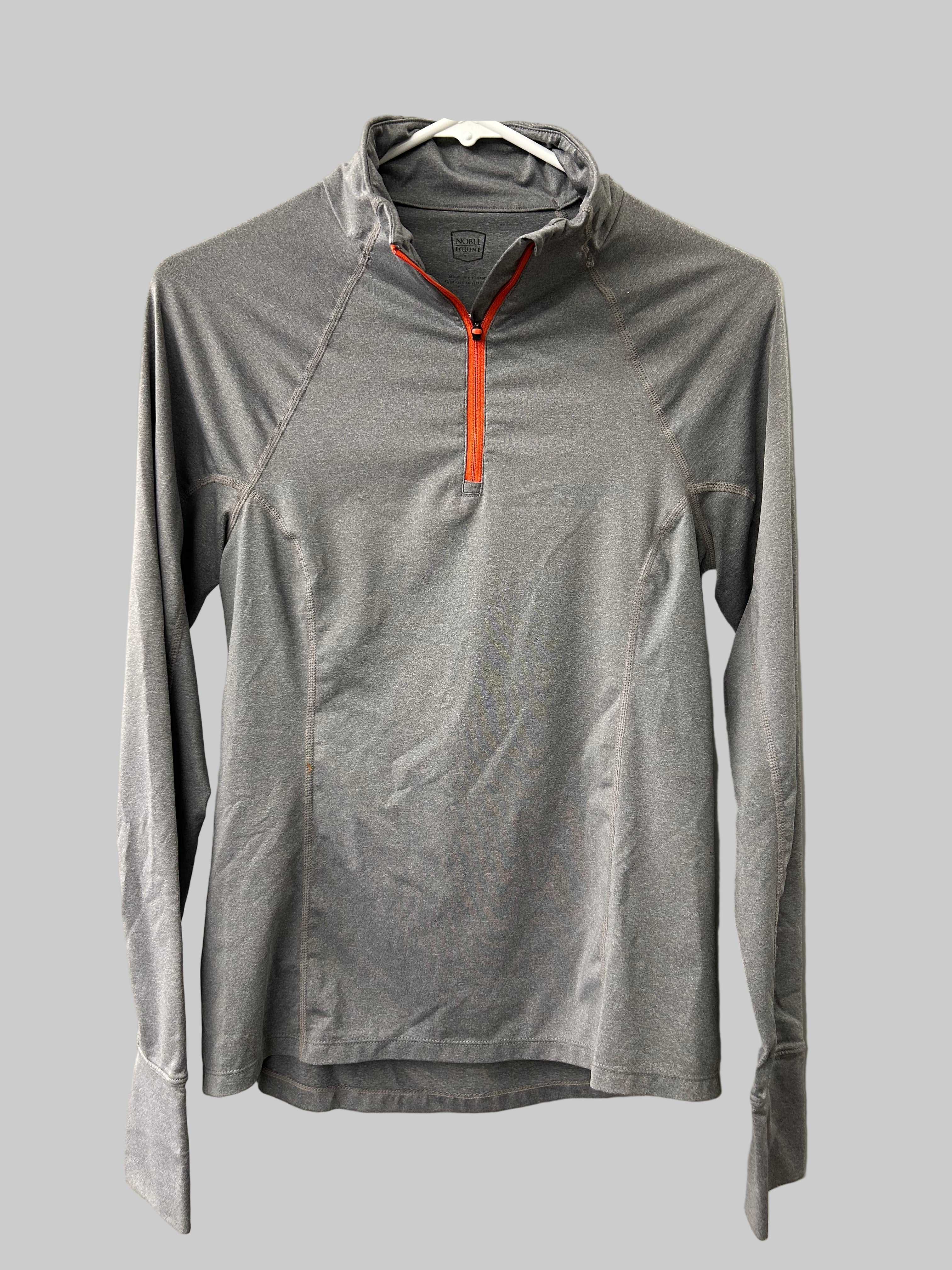 Noble Equine Long Sleeve Sunshirt in Gray/Orange - Women's Small