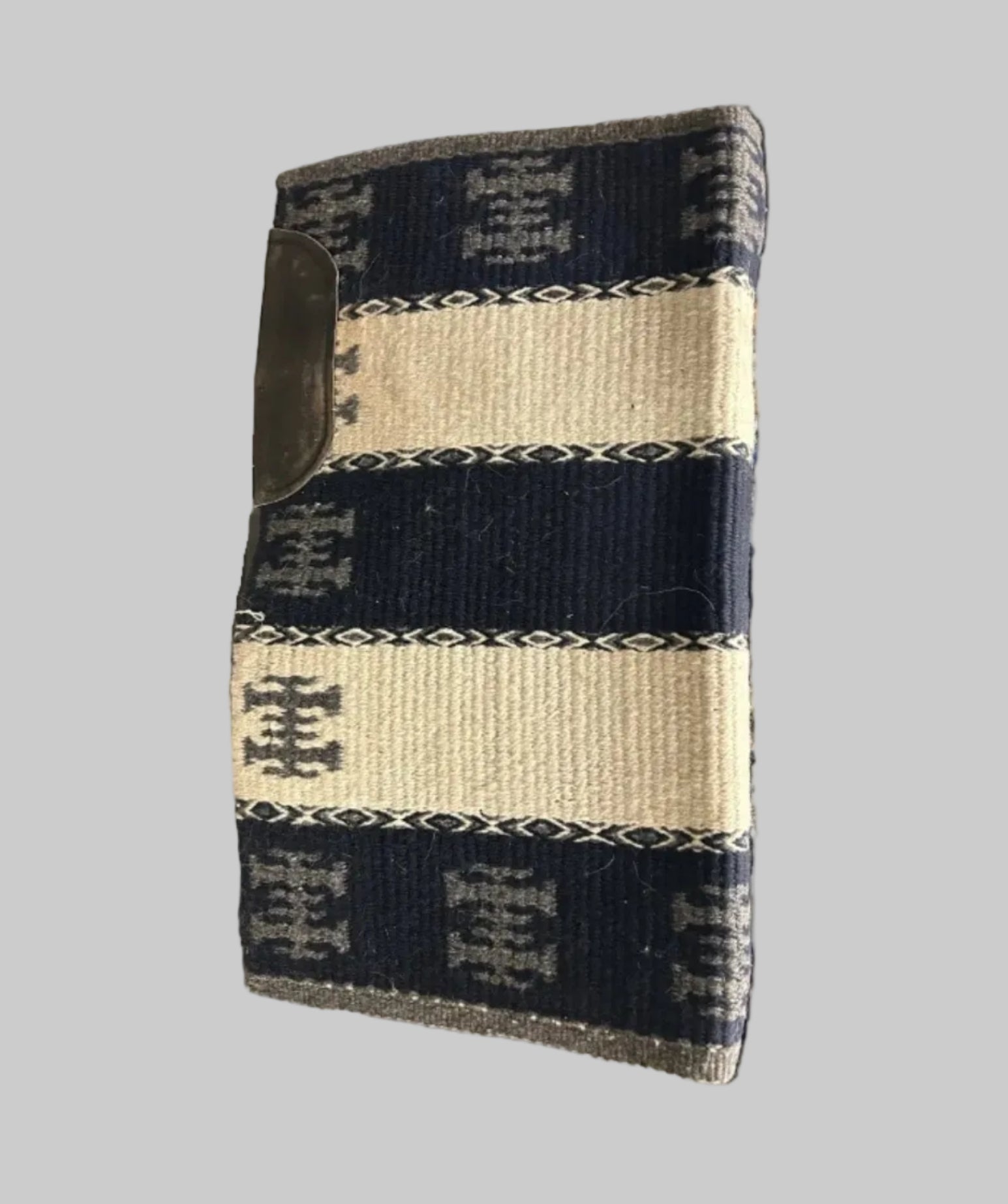 Western Saddle Blanket Blue/Off White