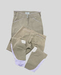 Dover Breeches 24 Dark Tan, Lilac Piping Knee Patch