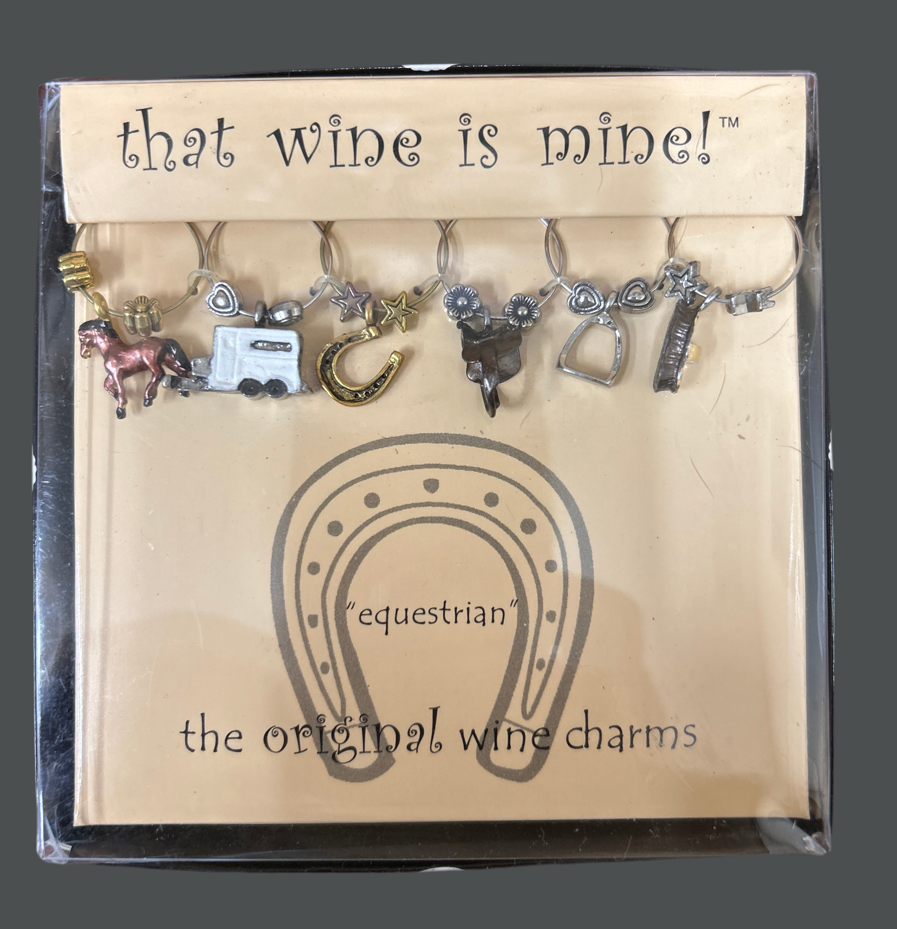 Equestrian Wine Charms Set