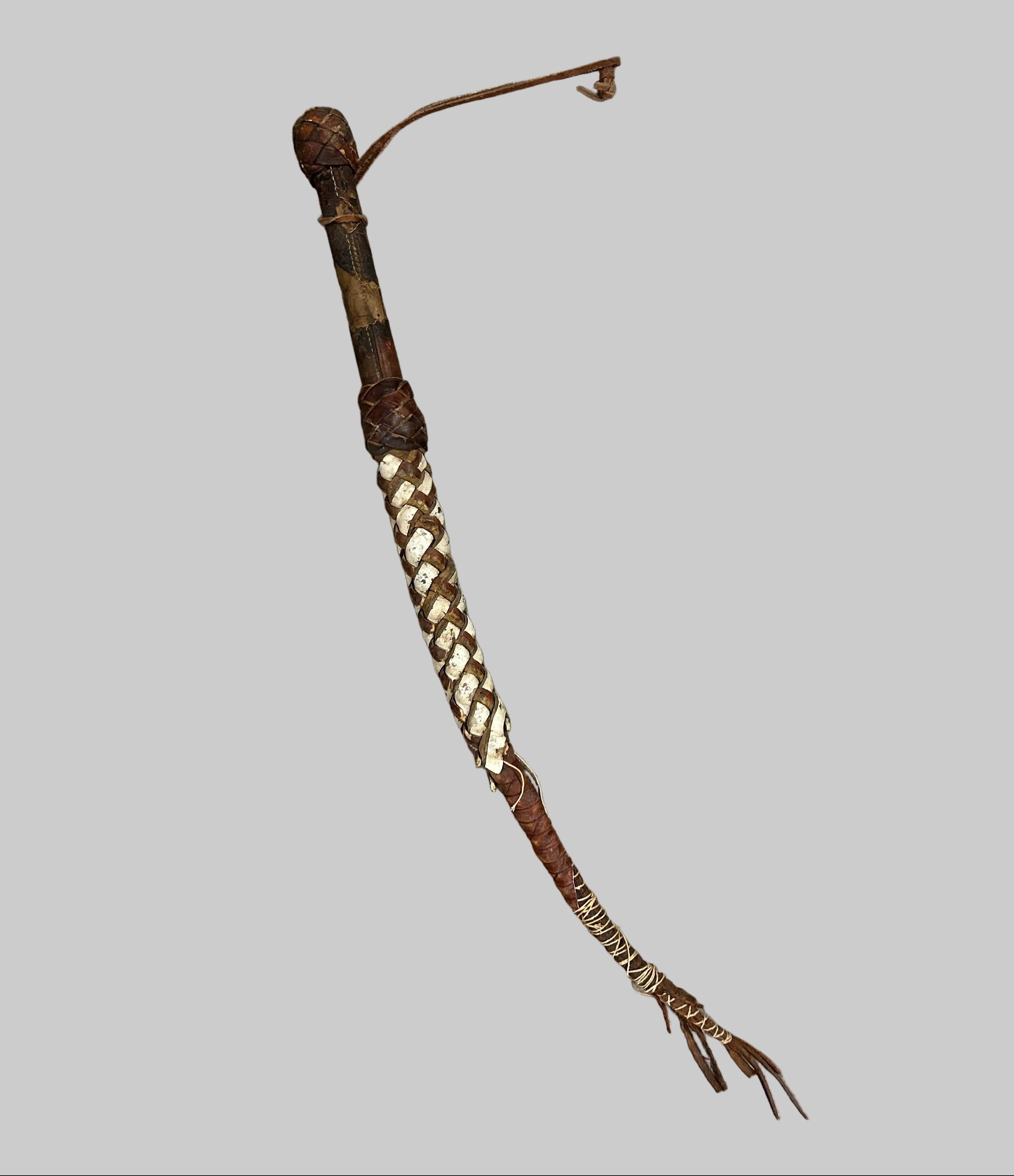 Vintage Authentic Western Bull Whip For Decoration