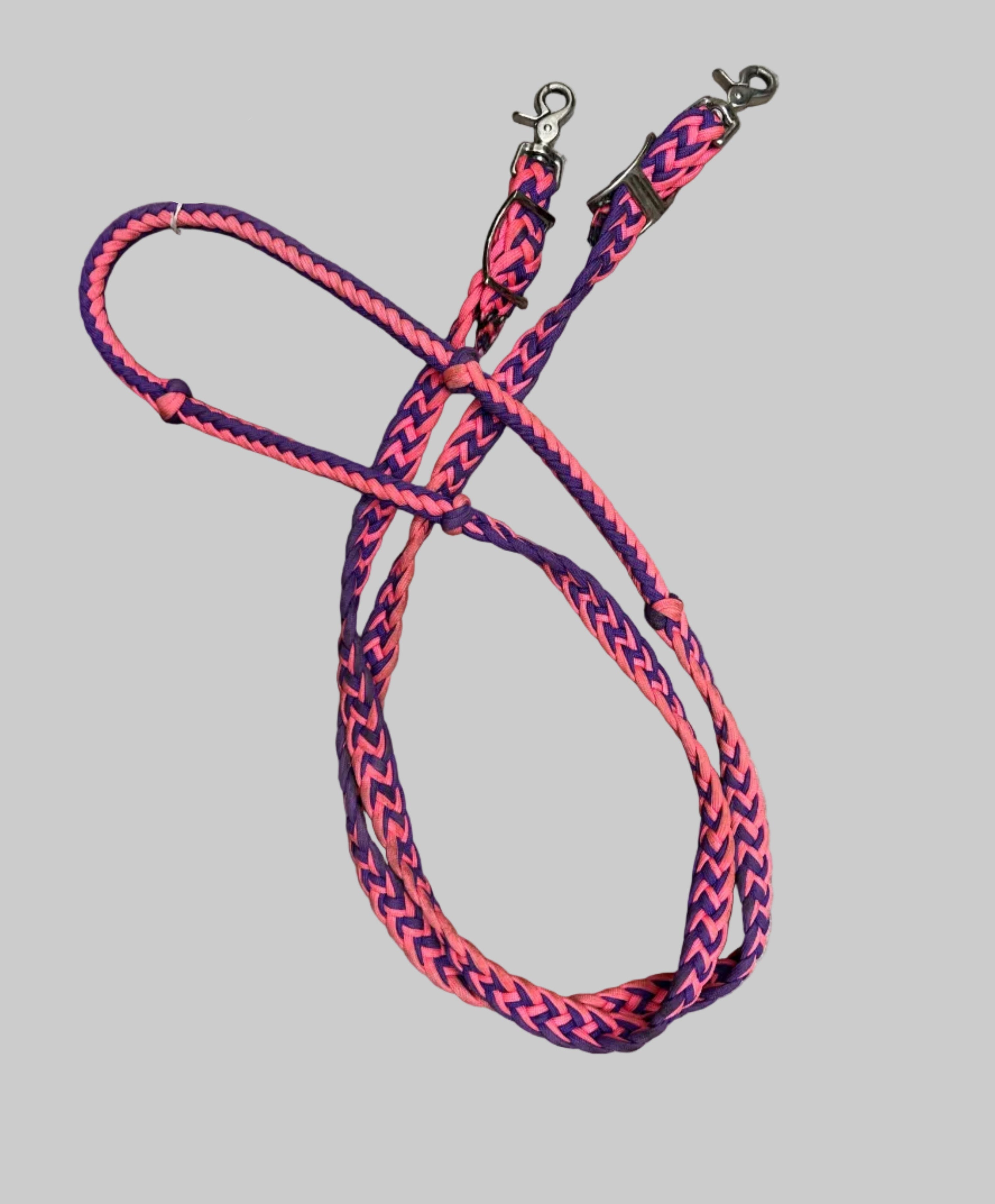 Barrel Racing Reins Pink Pre Knotted