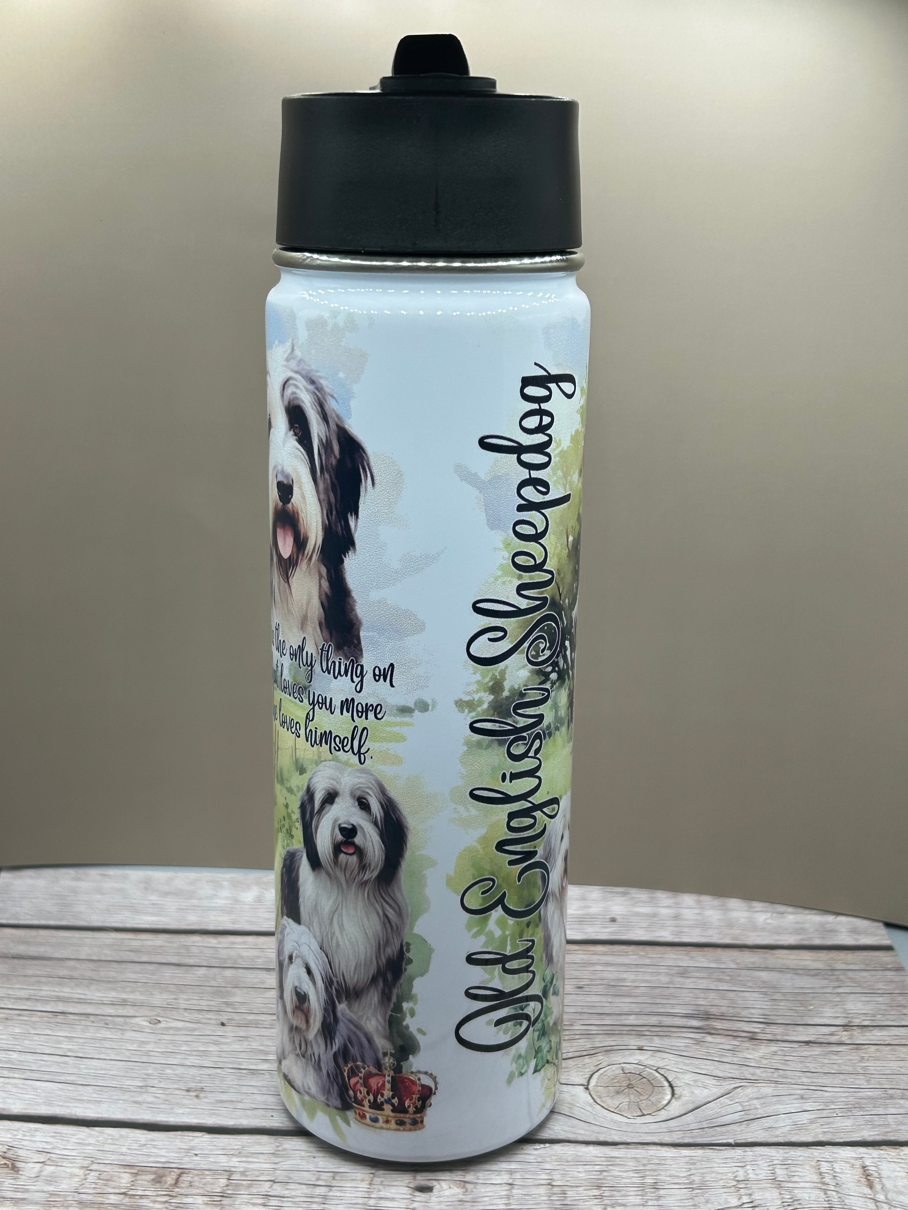 Old English Sheepdog 22 oz waterbottle TCC original