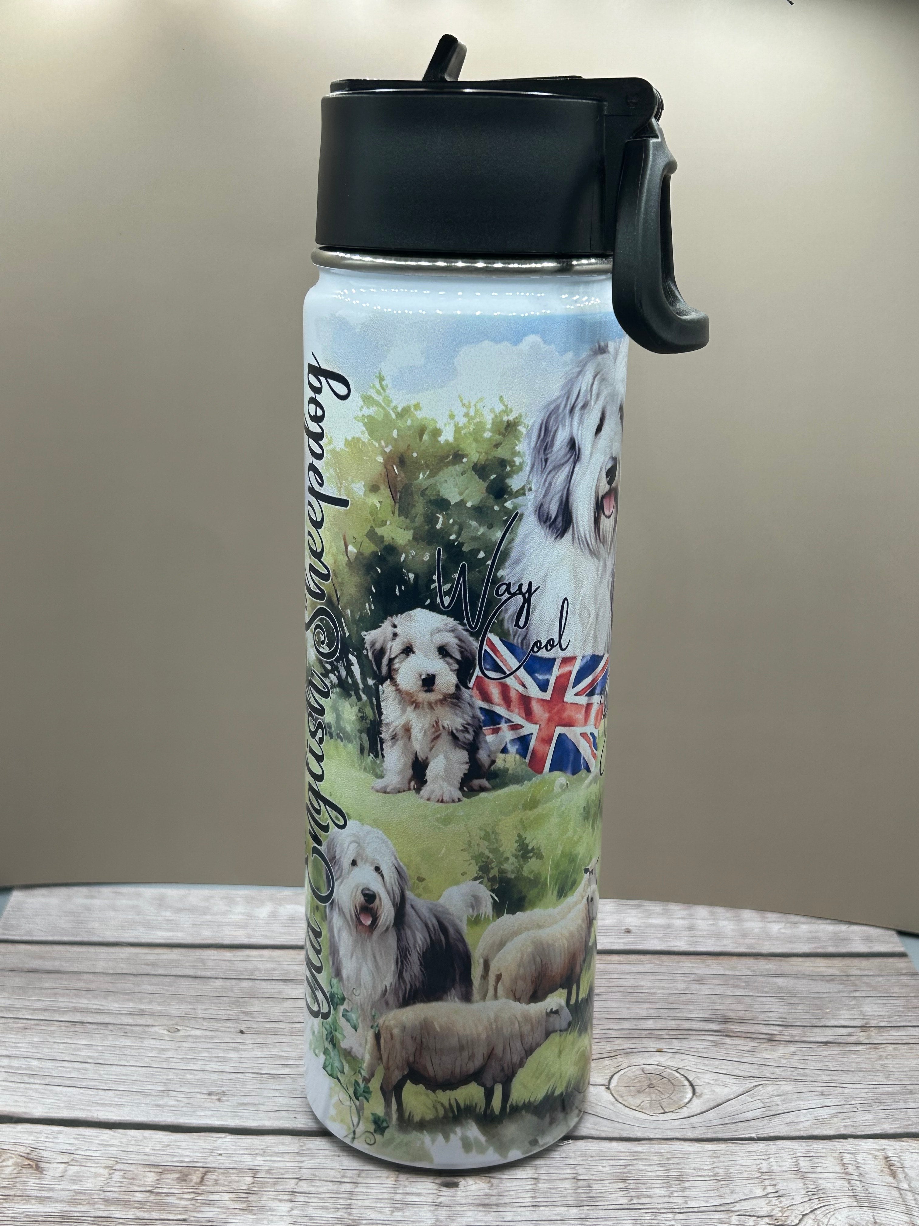 Old English Sheepdog 22 oz waterbottle TCC original
