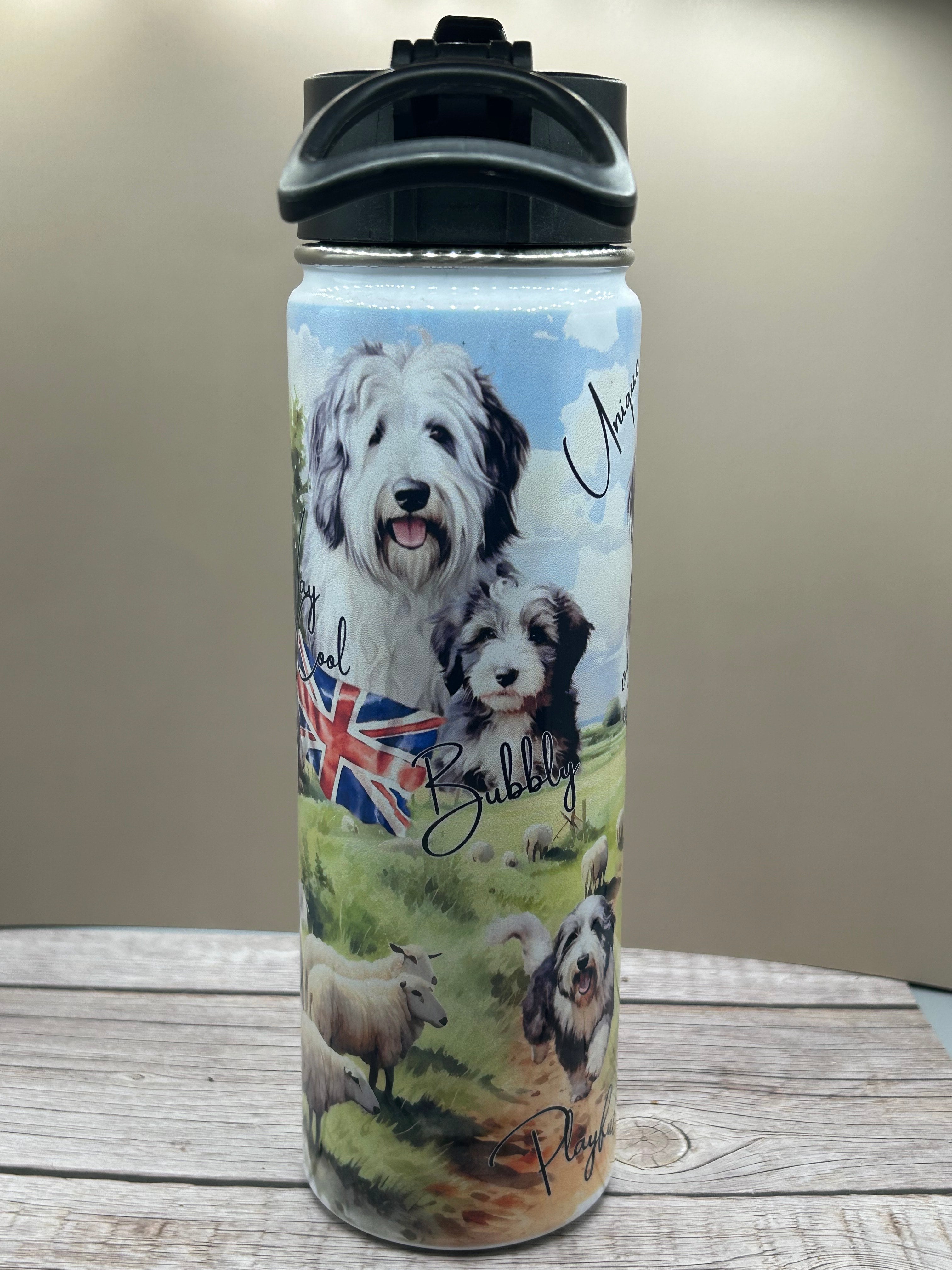 Old English Sheepdog 22 oz waterbottle TCC original