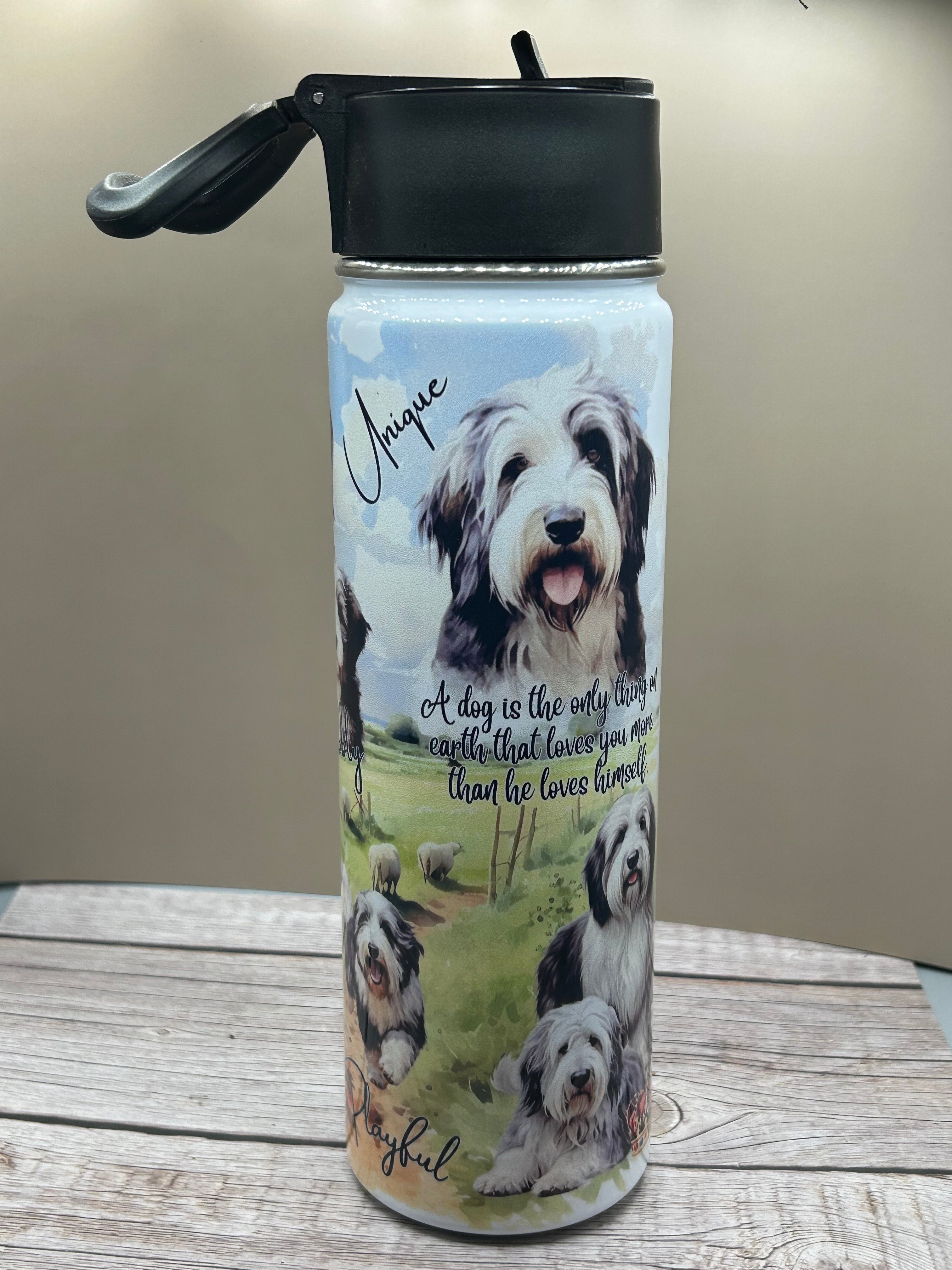 Old English Sheepdog 22 oz waterbottle TCC original