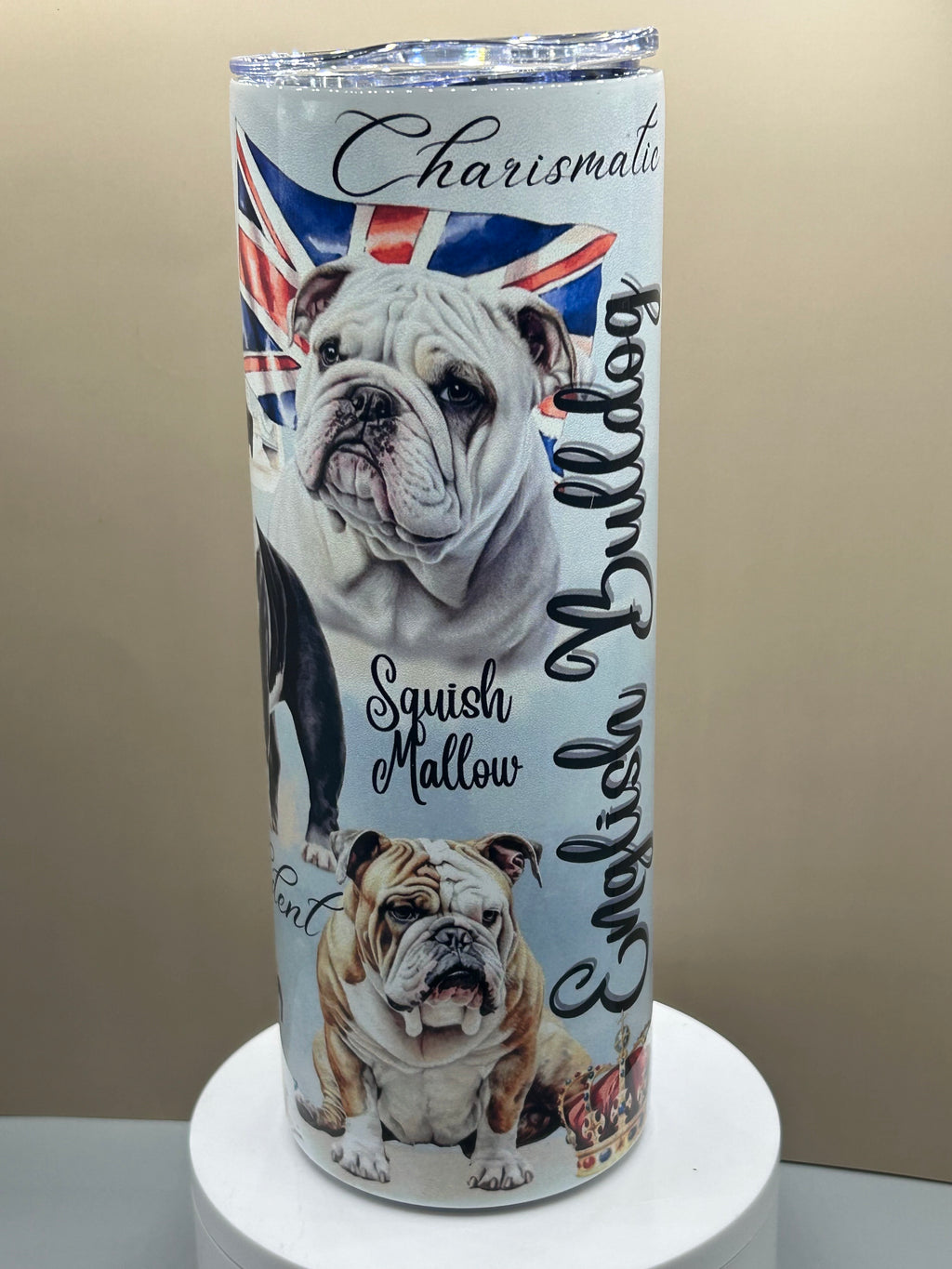 English Bulldog 20 oz tumbler hot/cold TCC original