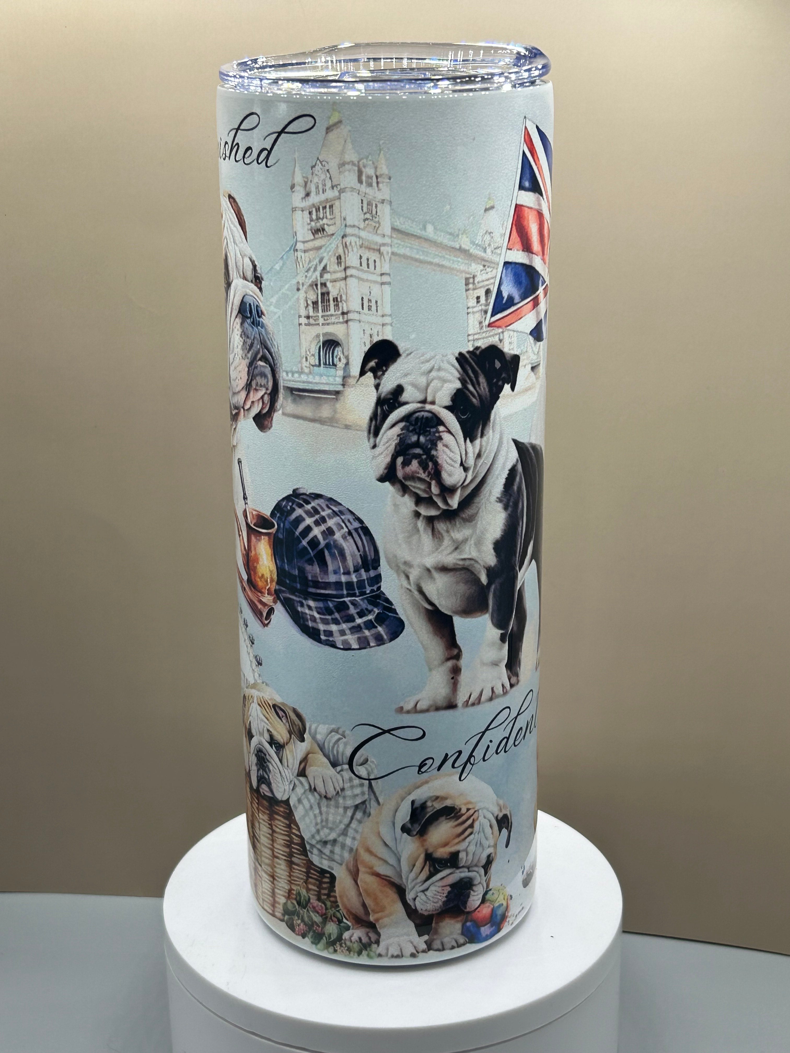 English Bulldog 20 oz tumbler hot/cold TCC original