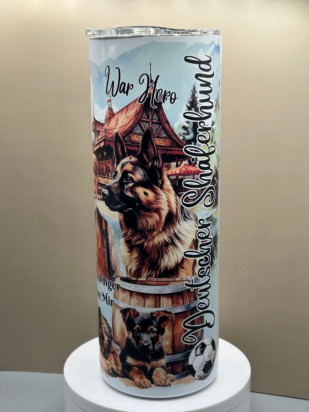 German Shepherd 20 oz tumbler hot/cold TCC original