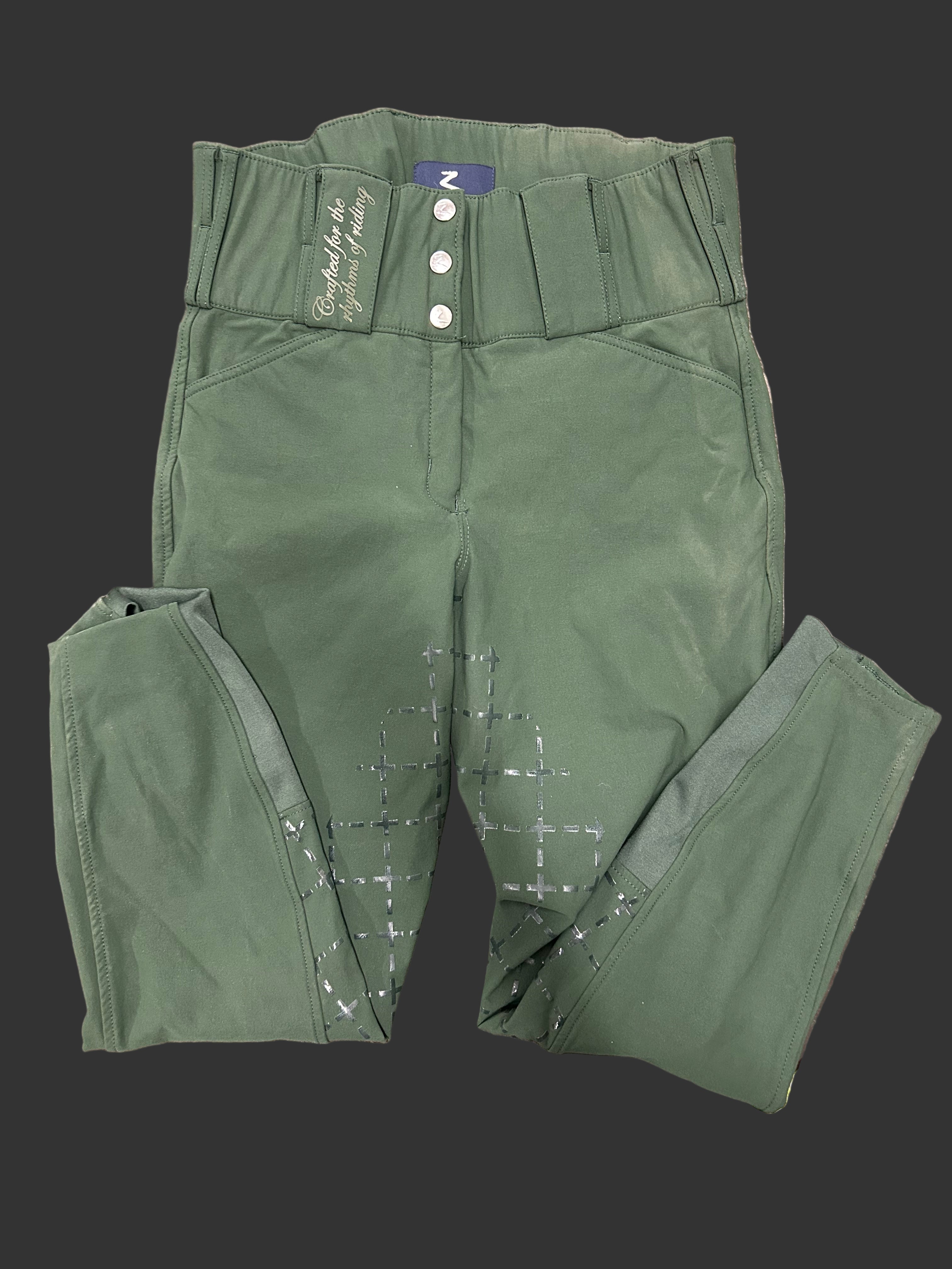 Horze High waist Green womens breeches 30 full seat used