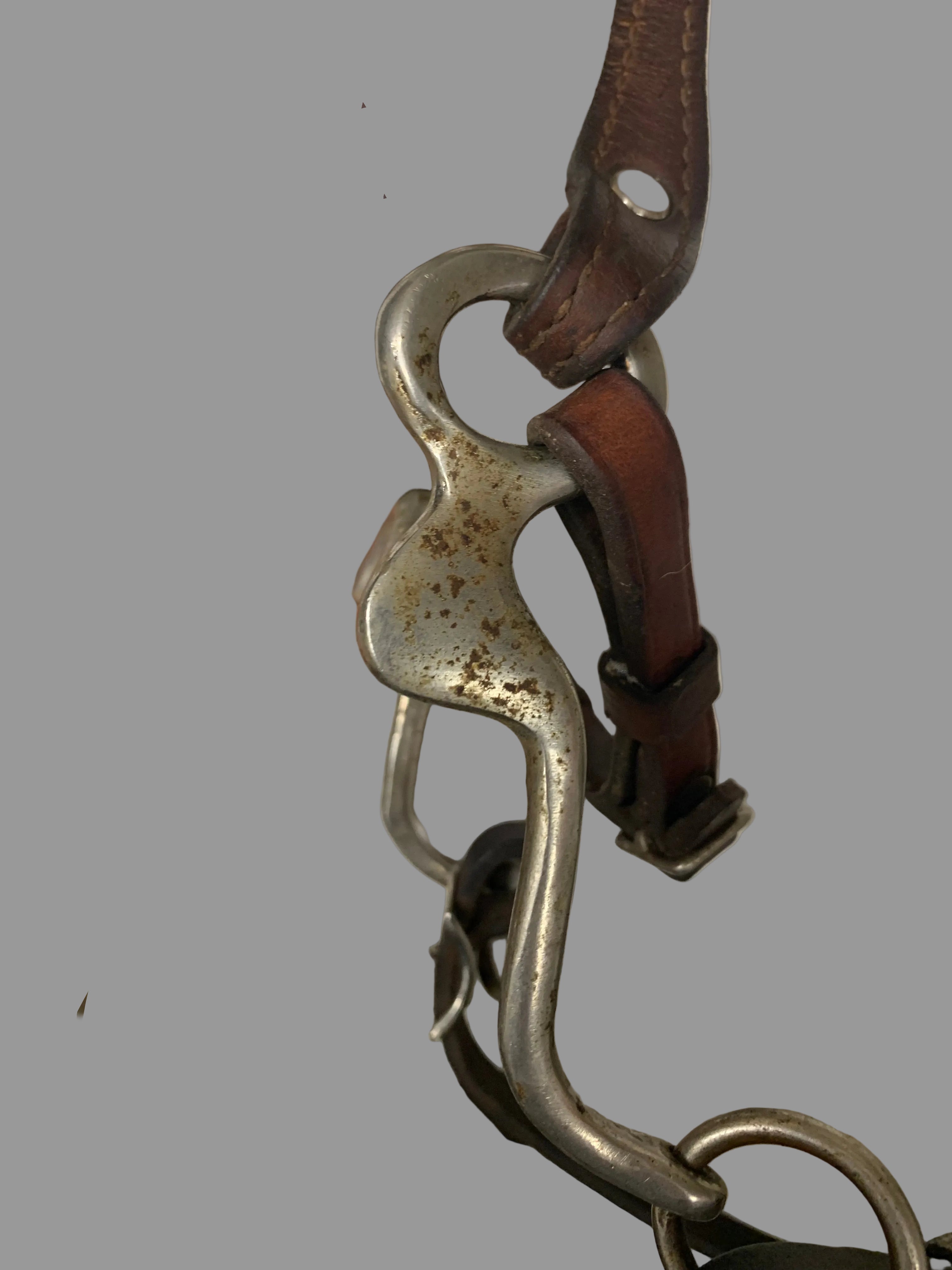 Western Brown Pony Bridle With Split Reins And Horse Hair Tassels