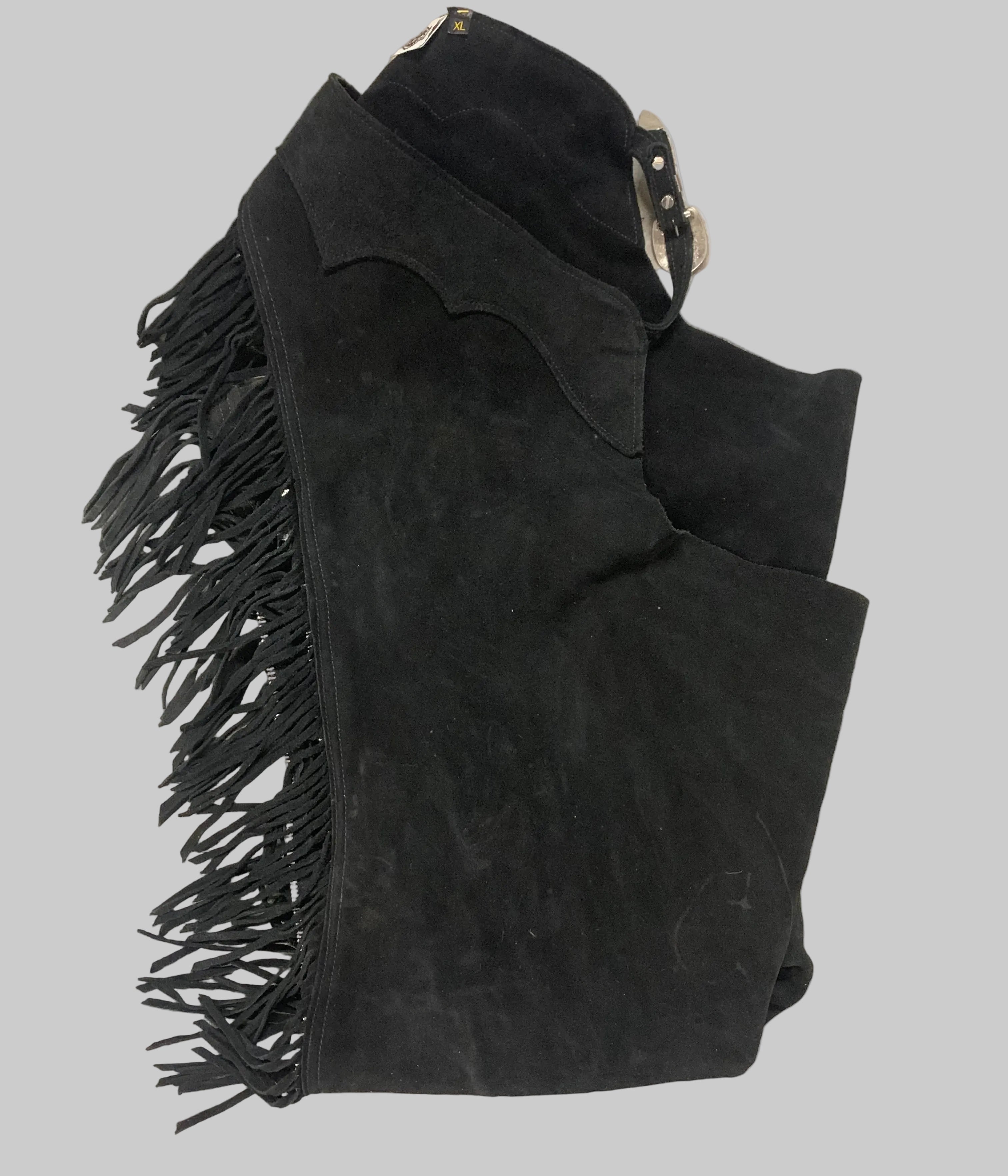 Western Leather Show Chaps Black