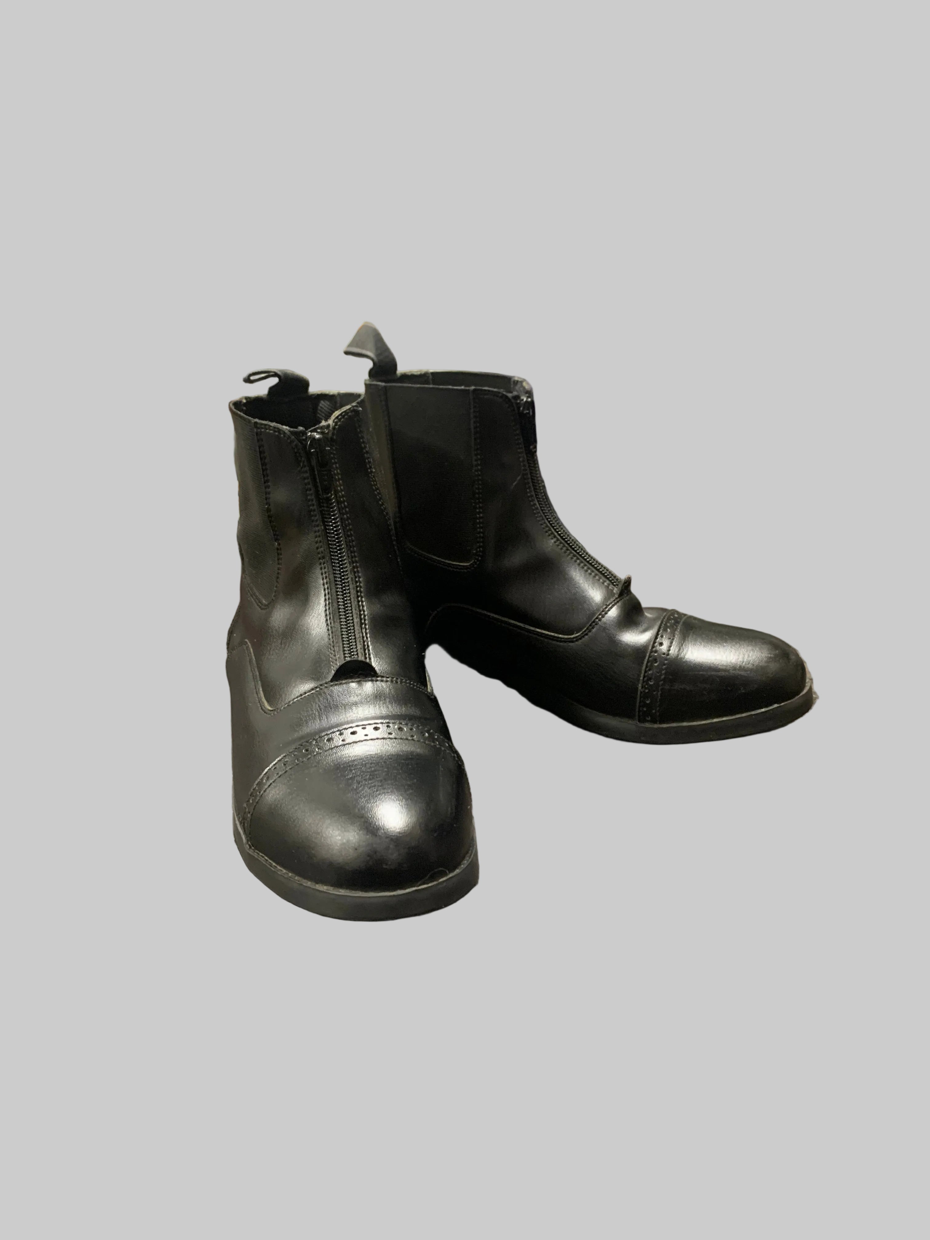 Equistar Black Paddock Boots Size 8