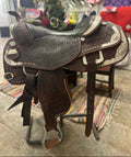 Sterling Silver Custom Saddle 16' seat Full Quarterhorse Bars
