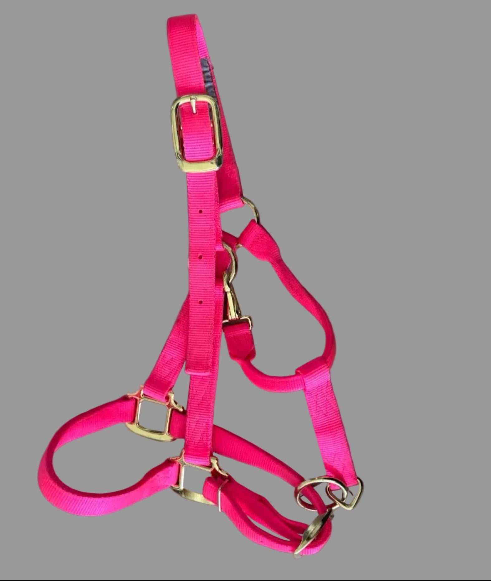 Pink Nylon Halter Medium Horse