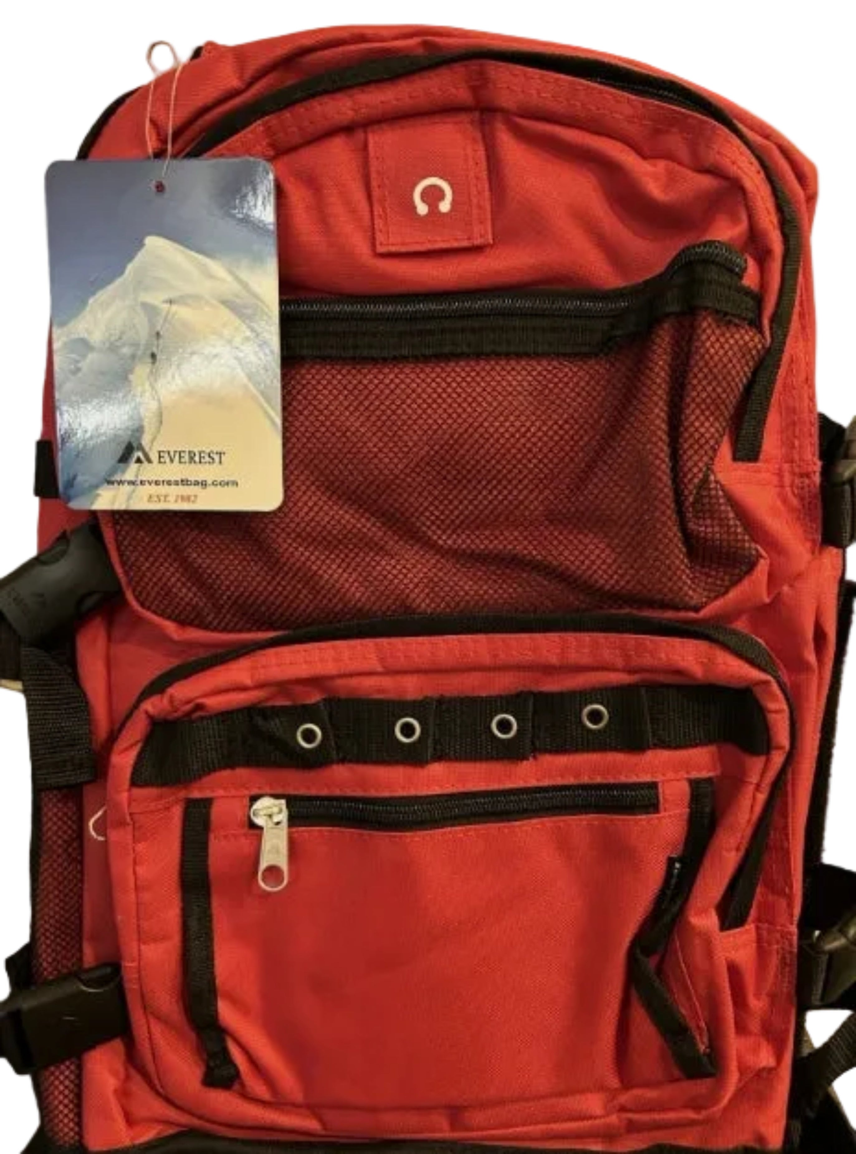 Red back pack Everest Multiple Pockets