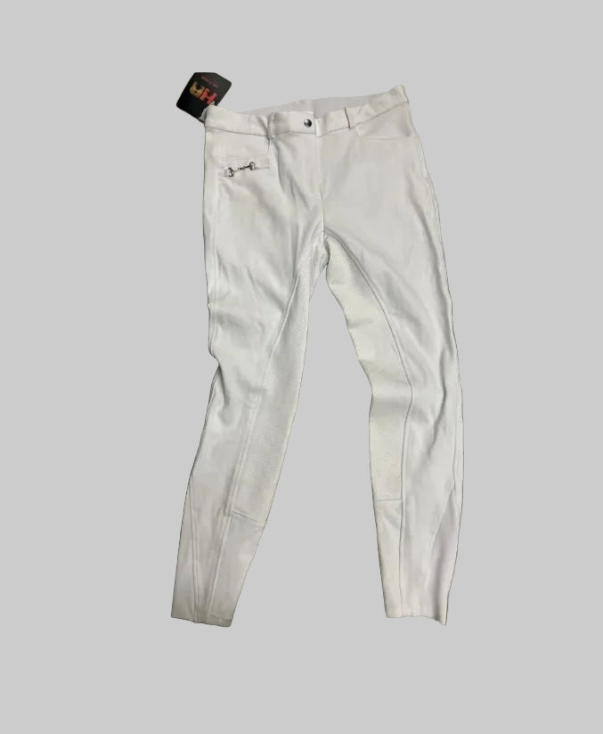 HR White Full Seat Breeches 32