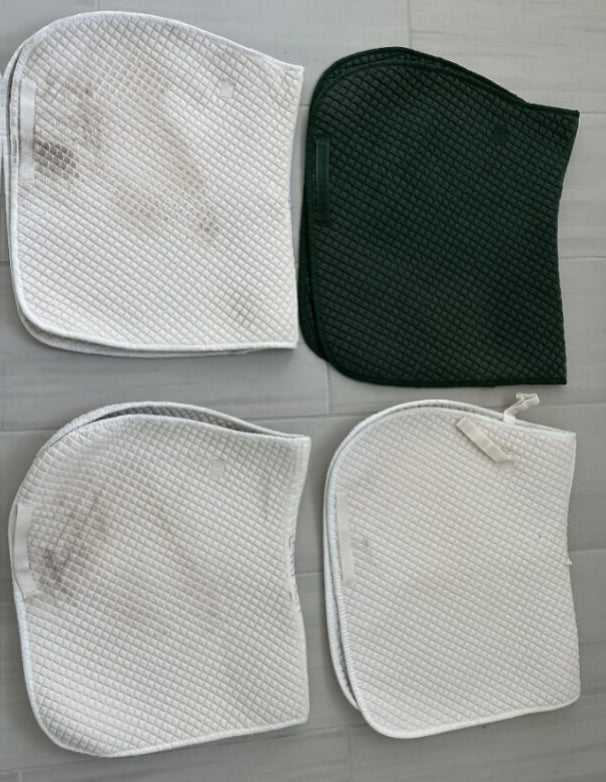 All purpose Lot of 4 equestrian saddle Pads various colors