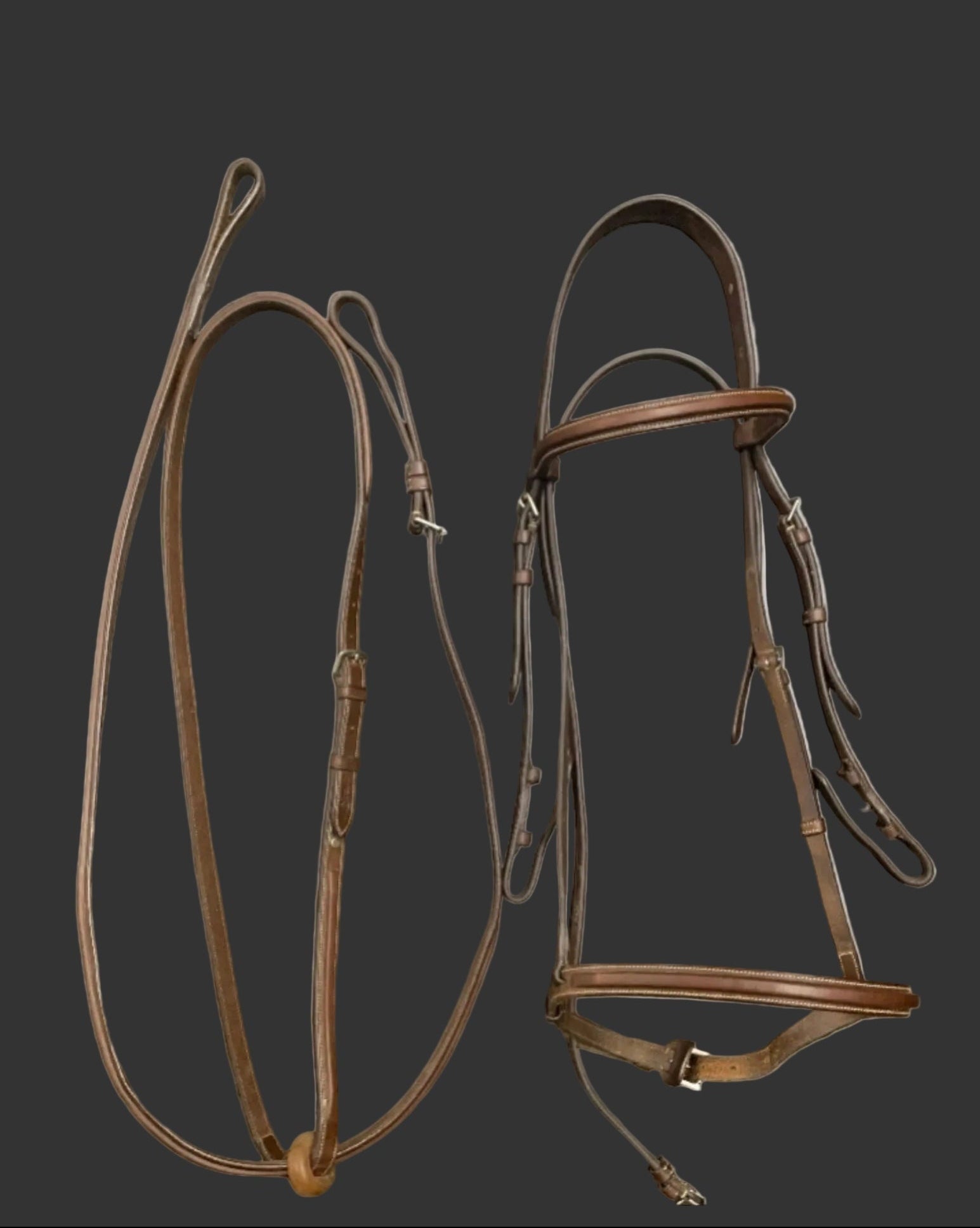 Circuit Headstall With Martingale Brown Horse Size