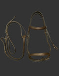 Headstall Leather Dark Brown With Martingale