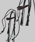 Weaver Headstall with Split Reins Horse Dark Brown