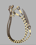 Romal Show Reins Dark Brown Leather With Raw Hide