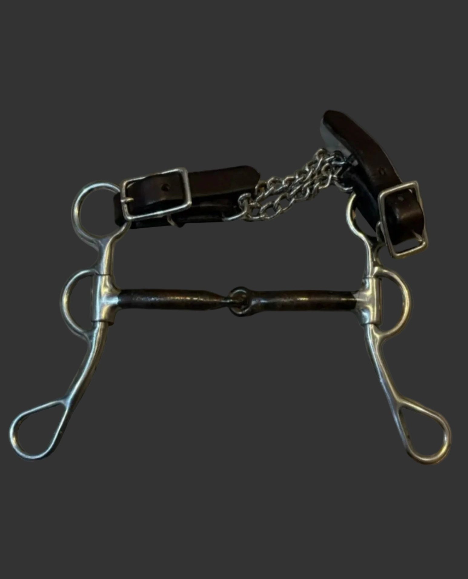 Western Single Link Pelham With Curb Chain