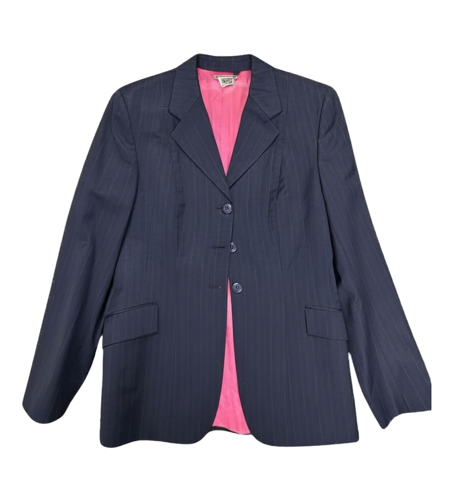 Grand Prix Show Coat 14T Slim Navy/mauve Stripe